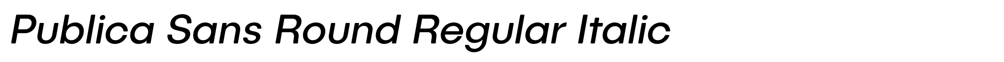 Publica Sans Round Regular Italic image